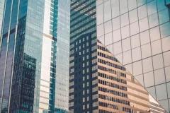 Skyscraper and glass reflections