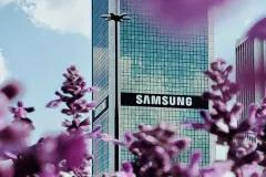 samsung building flowers around it