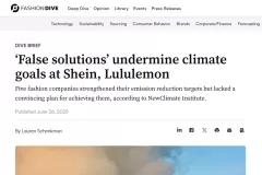 &lsquo;False solutions&rsquo; undermine climate goals at Shein, Lululemon