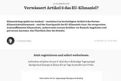 Verw&auml;ssert Artikel 6 das EU-Klimaziel?