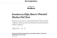 Investors on Edge About a Potential Shadow Fed Chair