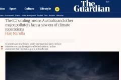 The ICJ’s ruling means Australia and other major polluters face a new era of climate reparations
