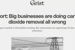 Report: Big businesses are doing carbon dioxide removal all wrong