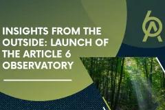 Image showing the title of the event, the logo of the Observatory and a picture of a forest with light coming through the leaves