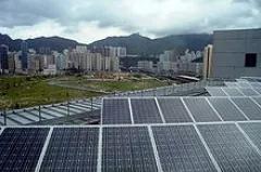 City and solar panels