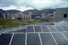 City and solar panels