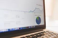 Computer screen with graph
