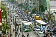 traffic jam in Asia