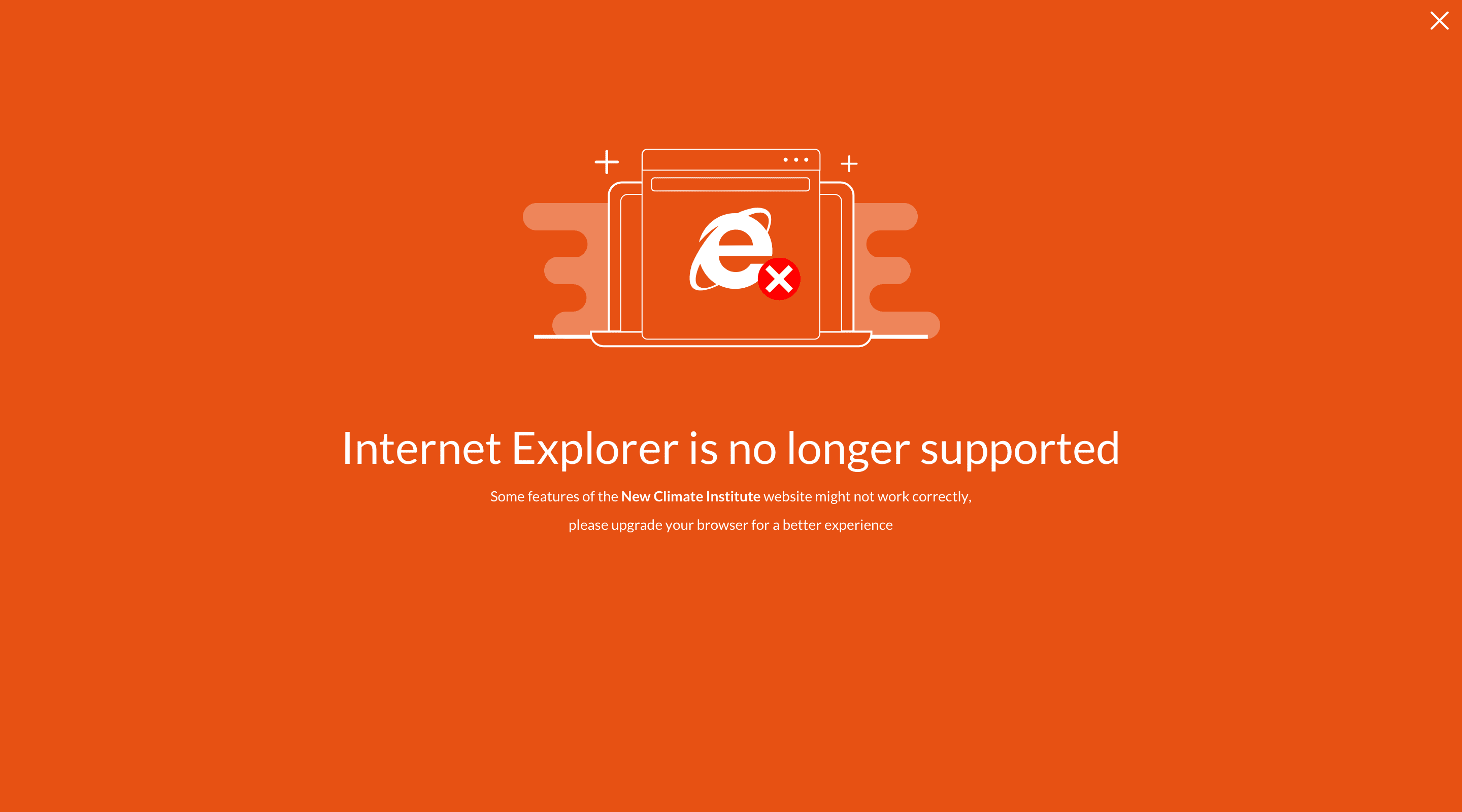 Internet Explorer is no longer supported